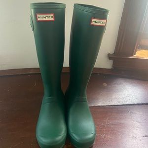 HUNTER Women’s Original Tall Rain Boot - Size 7 - Hunter Green